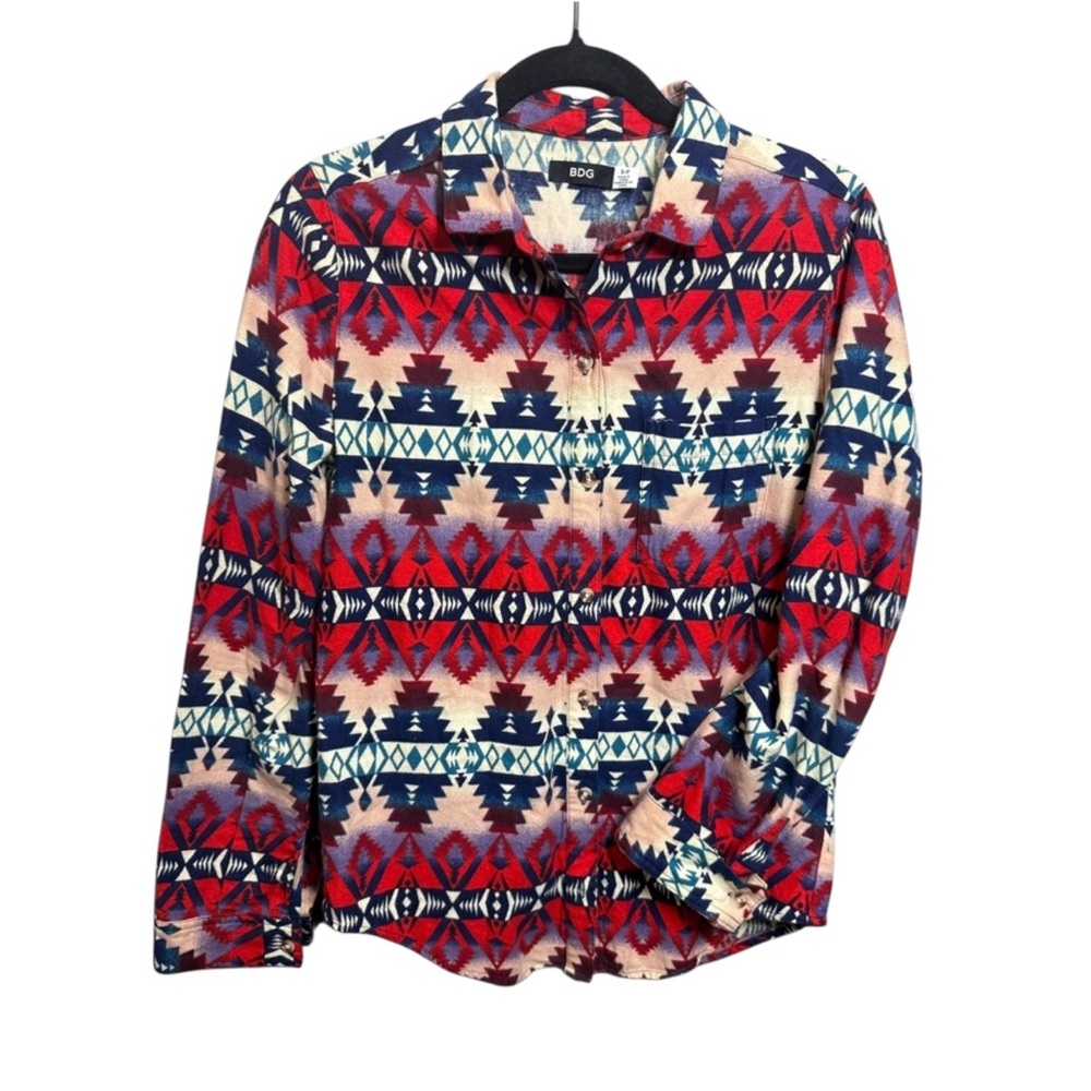Urban Outfitters BDG Southwestern Flannel Shirt Tribal Print, Size S